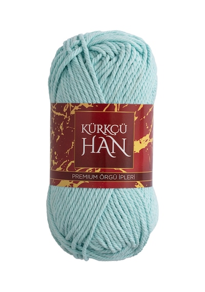 Kürkçü Han Cotton Comfort 100gr Pamuklu Makrome Punch Amigurumi Örgü İpi - Açık Turkuaz