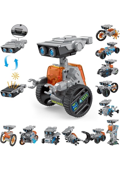 Acelife Güneş Enerjili Robot, 12'si 1 Arada Stem Oyuncağı, 8-12 Yaş Arası Çocuklar Için Akıllı Oyuncaklar