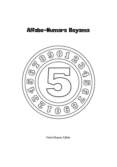 Okul Öncesi Alfabe-Numara Boyama Kitabı