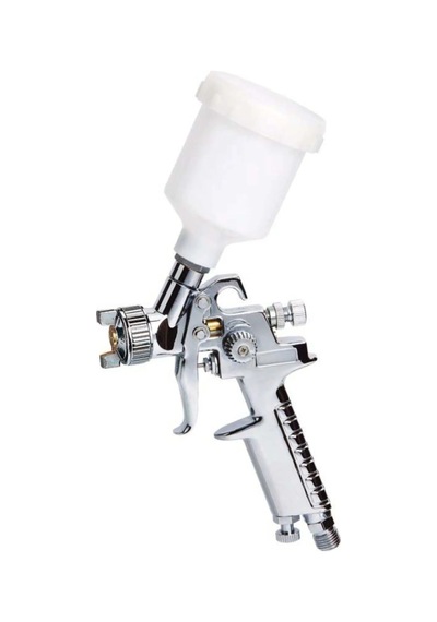 Rtm H2000 Profesyonel Gölge Boya Tabancası 125 Ml Hvlp Mini Boya Tabancası 0,8 Mm Gümüş Kabza