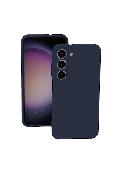 Samsung Galaxy Uyumlu S23 Kılıf Kamera Korumalı Silikon Rubber Arka Kapak Lacivert
