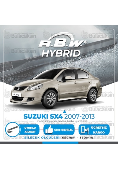 Rbw Hybrid Suzuki Sx4 2007 - 2013 Ön Silecek Takımı - Hibrit