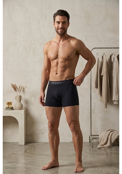Fit Women Erkek Casual Comfort Günlük 3 Lü Boxer Çok Renkli