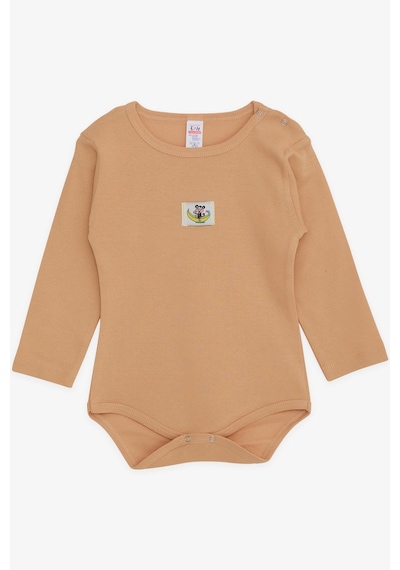 Breeze Erkek Bebek Çıtçıtlı Zıbın Body Maymuncuk Baskılı 9 Ay-3 Yaş, Açık Kahverengi