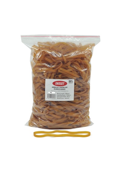 Ekoset Geniş Kauçuk Paket Ambalaj Kasa Lastiği 180X5Mm 1Kg