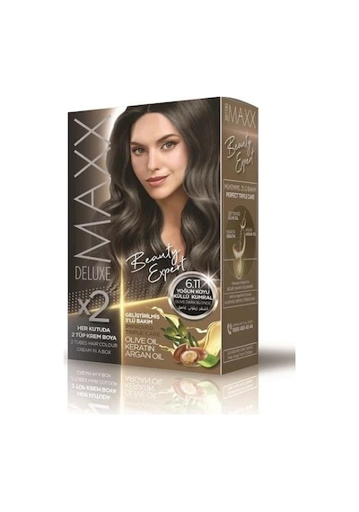 Maxx Deluxe Saç Boyası Set Yoğun Koyu Küllü Kumral 6/11