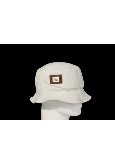 Bay Şapkacı Unisex Yama Detaylı Pamuklu Bucket Balıkçı Şapka Koleksiyonu 8980 Beyaz