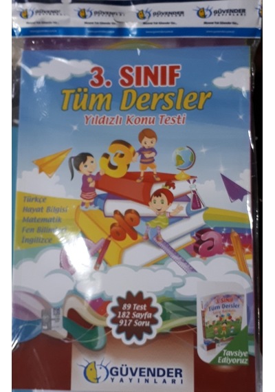 3.Sınıf Tüm Dersler Yıldızlı Konu Testleri 2016 Baskı Güvender Y