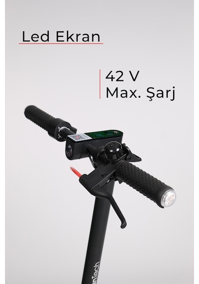 A1 Max Elektrikli Scooter 350w Güç - Kırmızı Kırmızı - Siyah
