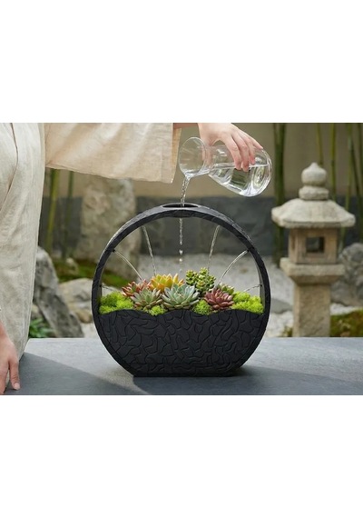 3d Baskı Self-watering Planter - Kendi Kendini Sulayan Saksı-siyah Çok Renkli
