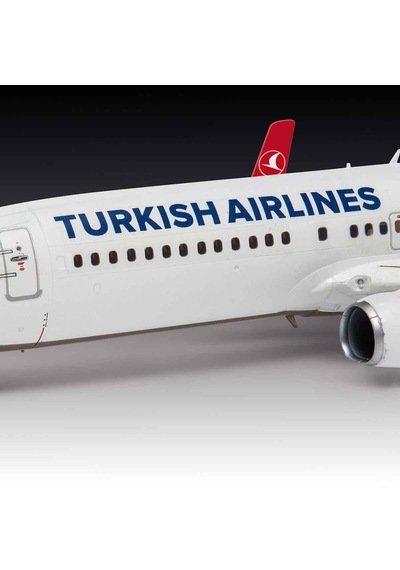 Revell Turkish Airlines Boeing 737-800 Plastik Uçak Maket Kiti 1:144 Ölçek 63 Parça