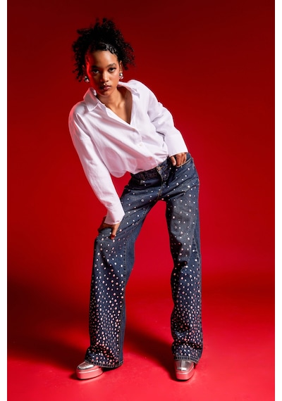 Itsbasic Kadın T.kot Rengi 2w48 Parlak Damla Taş Detaylı Tasarım Denim Jean Kırmızı Itsbasic Kadın T.kot Rengi 2w48 Parlak Damla Taş Detaylı Tasarım Denim Jean Kırmızı