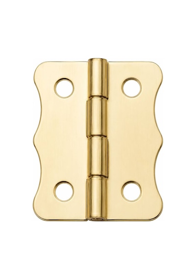 Sarı 100 Adet Papatya Menteşe Düz 40x30 Mm - Dekoratif Çerçeve Fener Sandık Kutu Menteşesi Antik Sarı