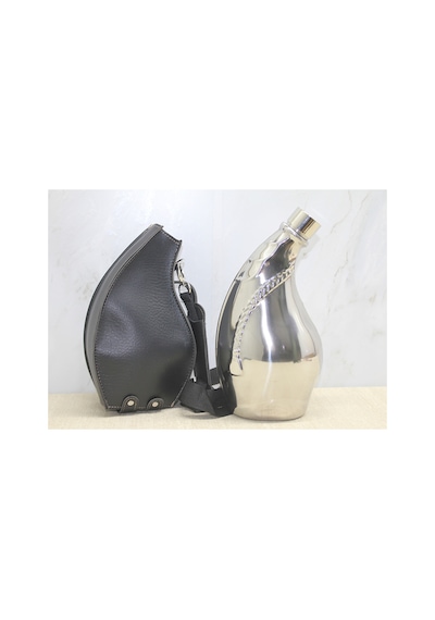 1 Adet Matara Deri Kılıflı Matara, Taşınabilir Seyahat Ve Outdoor Kullanımı İçin Flask Water Bottle