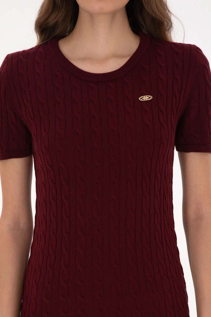 U.s. Polo Assn. Kadın Bordo Elbise Triko 50309538-vr014 Bordo