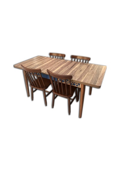 Masa Motif Kütük Desen Model Kayın Retro Ayak Kafes Sandalye Parlak Ceviz Renk El Yapım Masa Motif Kütük Desen Model Kayın Retro Ayak Kafes Sandalye Parlak Ceviz Renk El Yapım