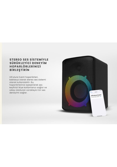 Hifuture Event Bluetooth 80w Rgb Ipx4 Taşınabilir Parti Hoparlörü