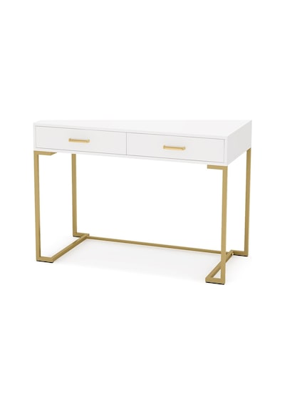 Vivian Gold Metal Beyaz Çalışma Masası