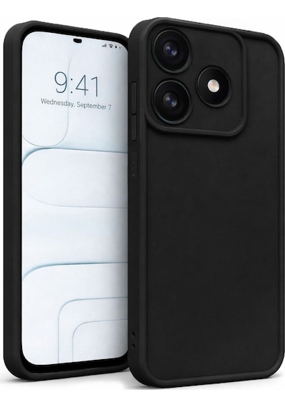 Tecno Spark10-4g/spark10c Uyumlu Kamera Çıkıntılı Mat Silikon Telefon Kılıfı Siyah
