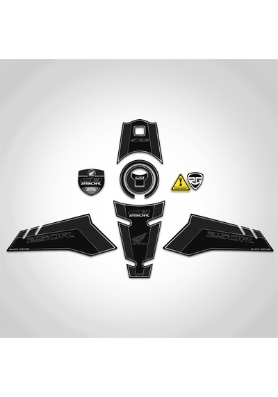 Cb 250R Full Tank Pad Set Siyah-Gümüş