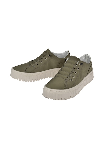 Gamelu Kalın Taban Kadın Spor Ayakkabı Sneaker Ek-canvas-z Haki