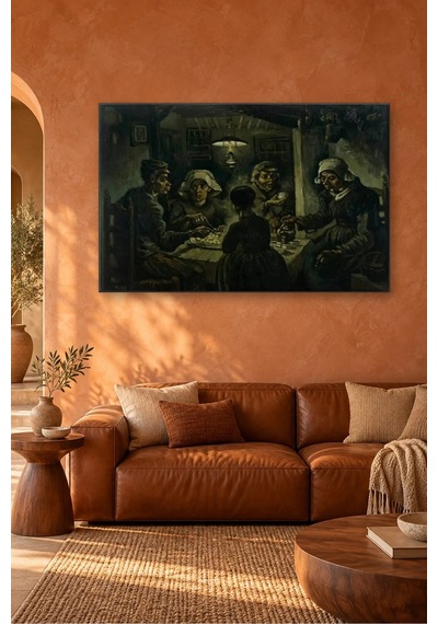 Fida Van Gogh Patates Yiyenler Canvas Tablo Çok Renkli