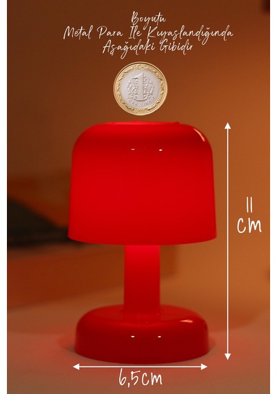 Led Mum İskandinav Tip Pil Dahil Dumansız Alev Ledli Yapay Dekoratif Mum Dekor Işığı Kırmızı Pt427 Kırmızı
