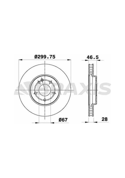 Braxis Ae0712 Fren Diski Ön W203 00-07 Cl203 02-08 C209 02-09 W210 97-02 R170 00-03 A2034210512