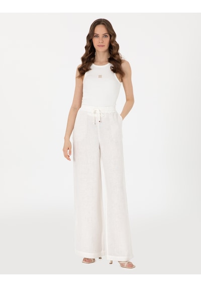Pierre Cardin Kadın Beyaz Pantolon Kanvas-chino 50301229-vr013 Beyaz