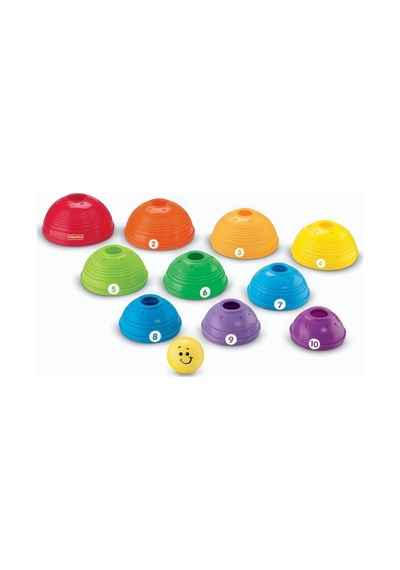 Fisher Price Numaralı Kaplar, İç İçe Geçebilir 10 Renkli Kap, 5 T