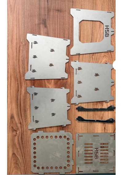 Çok Amaçlı Kamp Ateş Sobası 20x20 Cm 1,5 Mm Mangal, Çaydanlık Ve Cezve Uyumlu Portatif Ocak Siyah