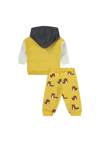 Civil Baby Cepli Kapşonlu 6-18 Ay Takım - Hardal