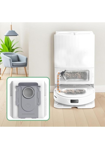 Robotfix Roborock Qrevo S / Uyumlu Yedek Toz Çöp Torbası Yedek Parça Seti-2 Adet