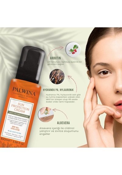 Palwına Güneş Kremi Pigmentation &  Yoğun Leke Karşıtı Spf 50+ Güneş Koruyucu Krem