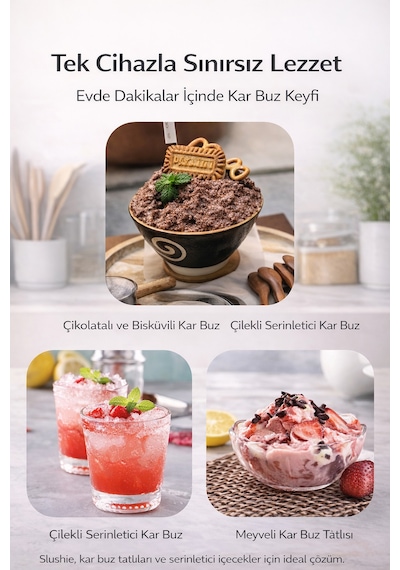 Mini Buz Kırıcı Ice Shaver Manuel, Bpa Free, Paslanmaz Çelik Bıçaklı, Taşınabilir Buz Rendesi Beyaz