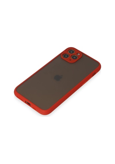 Apple İphone 11 Pro Kılıf Montreal Silikon Kapak - Kırmızı 0.2M-Çok Renkli