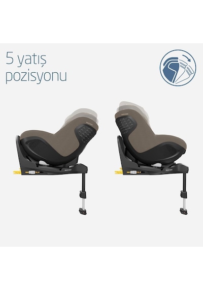 Maxi-Cosi Mica 360 Pro I-Size Dünyanın Ilk Kızaklı, Araç Dışına Çıkabilen Adac'lı Isofix'li 360 Dönebilir Yatabilir 0-18 kg Bebek Oto Koltuğu Authentic Truffle