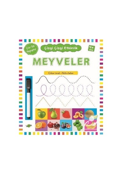 Meyveler 4 Yaş+ / Çıkartmalı Çizgi Çizgi Etkinlik / Kolektif