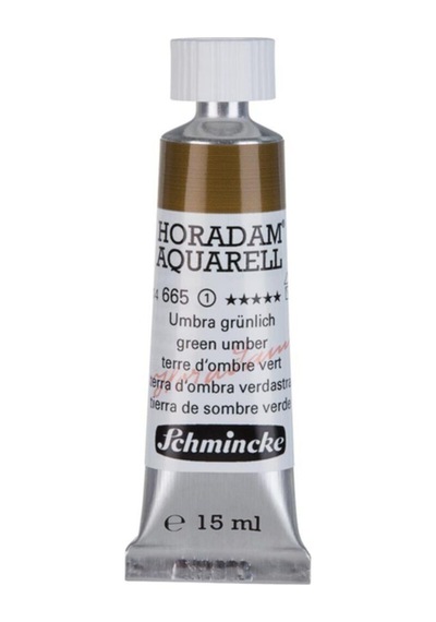 Schmincke : Horadam Aquarell Artist Sulu Boya : 15 Ml Tüp : Seri 1 665 Green Umber