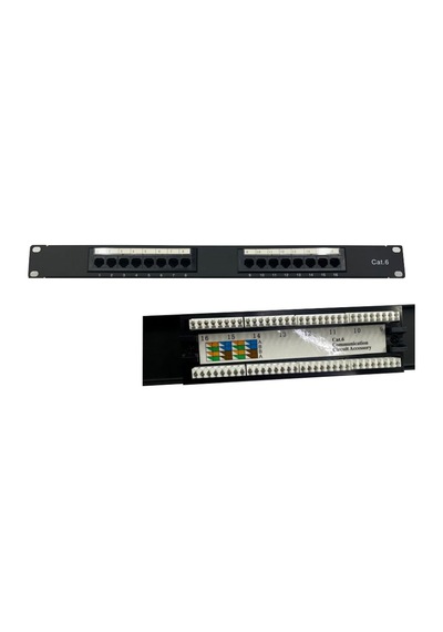 16 Port Cat6 Patch Panel 16 Port Ethernet Panel