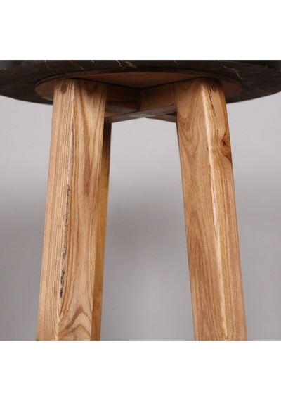 Nurıa Fosil Ağaç & Teak Sehpa 30x50x27 Cm Bej