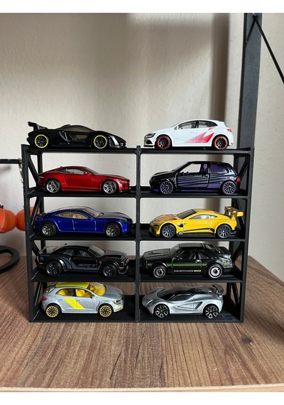 Hot Wheels Uyumlu 10 Araçlık Stand 1/64 Siyah