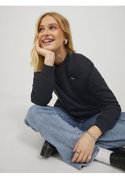 Jack & Jones Kadin Gögüs Logolu Sweatshirt - Abbie - 12223962 - 1 Black