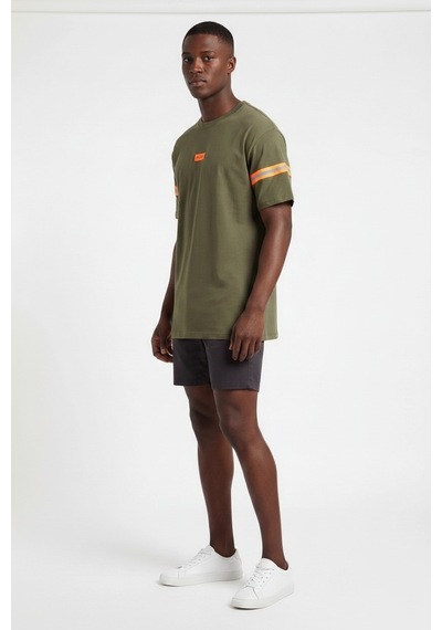 Blow Up Future Gen Logo's Haki Oversize Erkek T-shirt 141590 Siyah