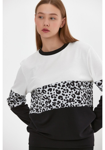 Alexander Gardi ALEXANDERGARDI LEOPAR DESENLİ SWEATSHİRT (B23-26500)