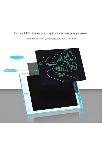 Lcd Panel Çocuk Yazma Tableti 12 Inç Ekran, Akıllı Çocuk Kilidi, Kalemli,eğitici Etkinlik
