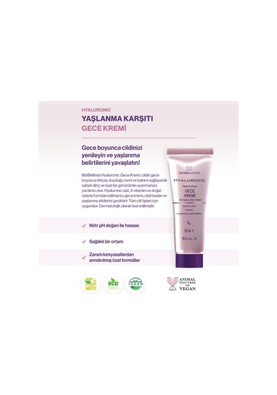 Hyluronic Yaşlanma Karşıtı Gece Kremi 35+ 50 Ml