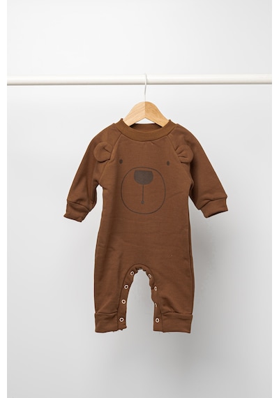 Miababy Ayıcık Baskılı Üç İp Tulum mavi