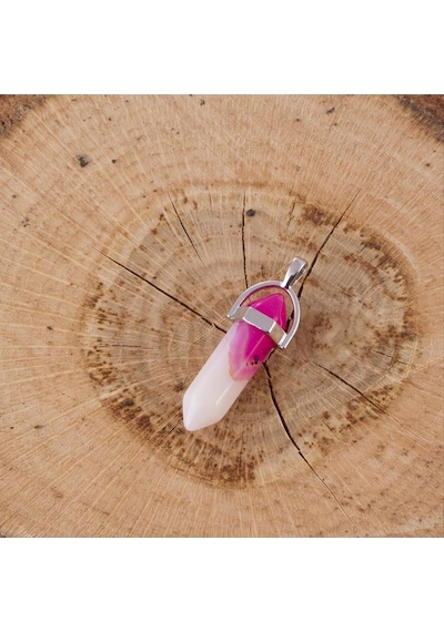 Flzdgnkr Akik Point Kolye Ucu - Pembe