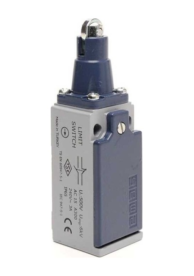 Emas L51K13MUM331 L51 Metal Gövde 13 mm Metal Makaralı Pim Ani Hareketli 1NO+1NC Sınır Şalter